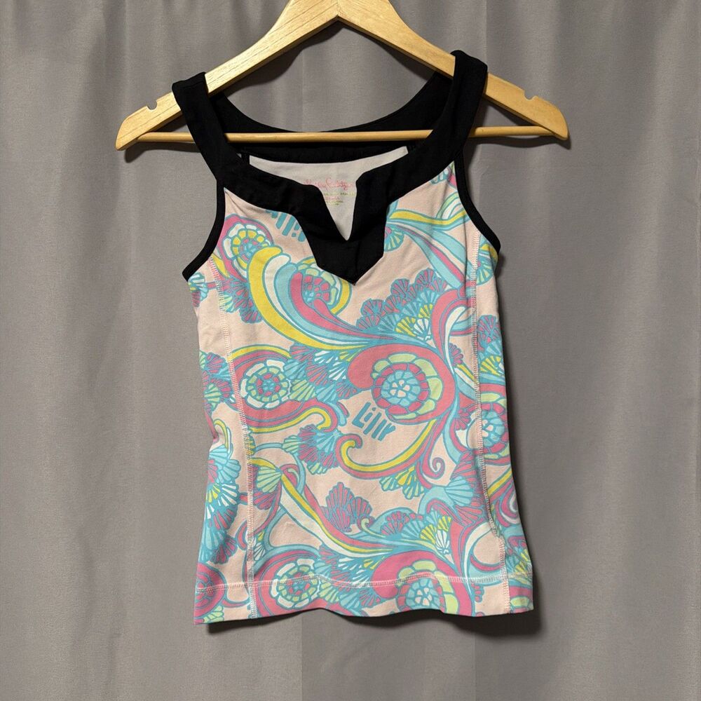 Lilly Pulitzer Tank Top Women's Extra Small Paisley Pink Resort Preppy